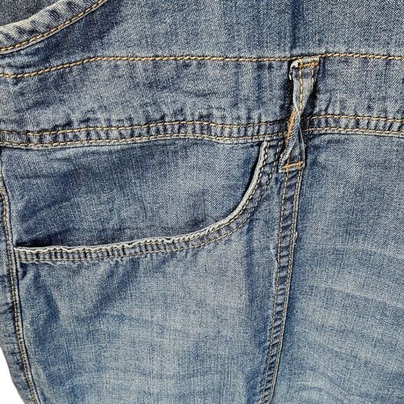TORRID 5" blue denim light weight self tie Short Tall overall Shorts Size 20 - Picture 6 of 16